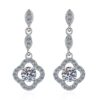 AZ095-E S925 Sterling Silver 0.6ct D Moissanite Diamond Pendant Earrings Women's Anniversary Jewelry