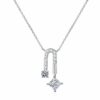 AZ929-X Platinum PT950 18K White Gold 1.3ct Moissanite Necklace Pendants for Women Hypoallergenic Luxury Jewelry