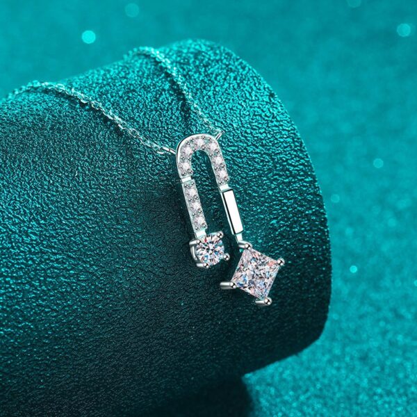 AZ929-X Platinum PT950 18K White Gold 1.3ct Moissanite Necklace Pendants for Women Hypoallergenic Luxury Jewelry