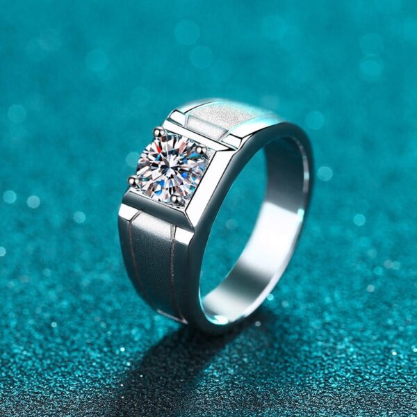 AZ433-J 1CT Princess Cut Moissanite Engagement Ring for Women Men Colorless Diamond Weddig Bands Sterling Silver Bridal Gift