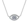 AZ408-X Classic S925 Sterling Silver Simple Square Moissanite Diamond Necklace 1-2CT D-Color Wedding Daily fine Jewelry for Women