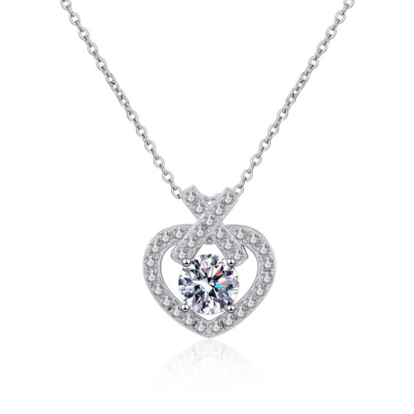 AZ798-X Fashion Trend Luxury Classic Moissanite Diamond-set Lock Heart Necklace Women 925 Silver Party Charms Jewelry Gift