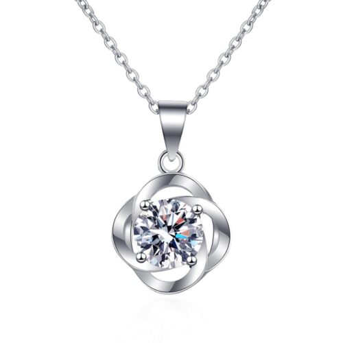 AZ443-X Designer Platinum Pt950 Necklace for Women Simple 1/2CT Moissanite Diamond Luxury Pendant Brilliant Birthday Gift Fine Jewelry