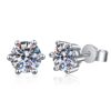 AZ177-E 1CT 100% Real Moissanite Studs Earrings Pass Diamond tester 925 Silver Platinum Plated Zircon Bride Wedding Gemstone Earrings
