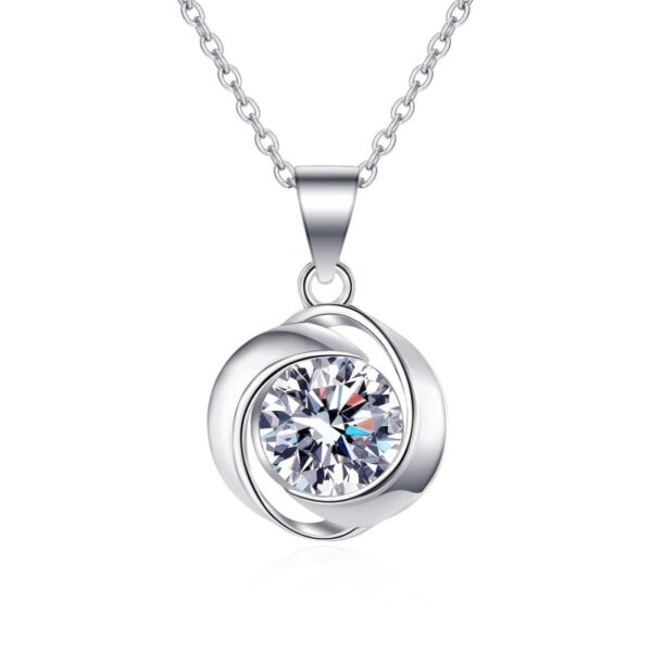AZ442-X D VVS1 Moissanite Necklace Diamond Pandent 1-3ct GRA Certified s925 Sterling Silver 18k Necklaces for Women Dainty Gift