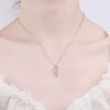 0.4ct Moissanite Necklace in PT950 Platinum