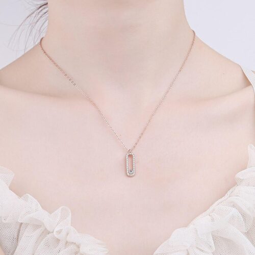 0.4ct Moissanite Necklace in PT950 Platinum