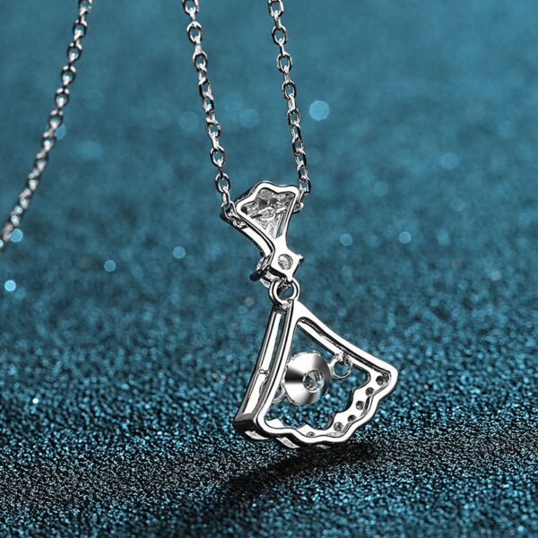 AZ025-X80F MoisaLuxe Official Store Moissanite Plata Sterling 925 Silver Swan Necklace Simulation Drill Pendant Necklace For Women Jewelry
