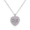 AZ808-X Fashion Trend Luxury Classic Moissanite Diamond-set Fine Heart Necklace Women 925 Silver Party Charms Jewelry Gift