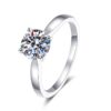 AZ240-J Moissanite Decor S925 Sterling Silver Ring for Women Fireworks Snowflake Shaped Exquisite Ring Jewelry for Women