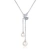 AZ791-X Lefei Fashion Luxury Classic Moissanite Diamond-set Pearl Tassel Butterfly Necklaces Women 925 Silver Party Jewelry Gift