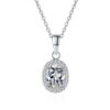 AZ649-X 18K White Gold Platinum PT950 1ct Moissanite Pendant for Women Necklace Semi-Customizable Design Jewelry