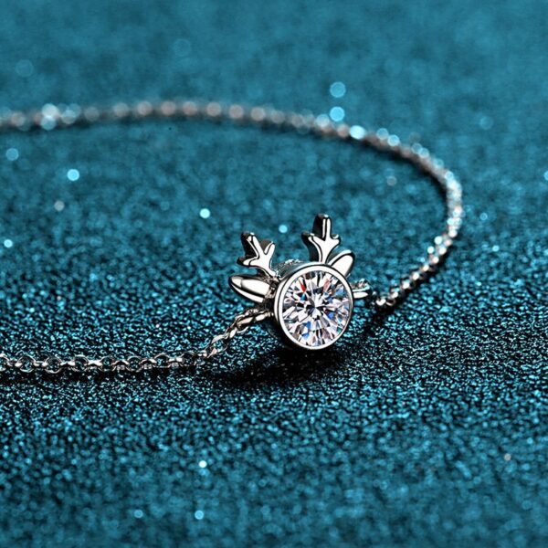 AZ111-S 3.5ct GBA Certified S925 Pure Silver Plated PT950 Gold Heart-to-Heart Moissanite Bracelet Noble Luxury Jewelry for Women Gift