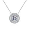 AZ735-X Brilliant Girl 18K White Gold Necklaces Women Birthday Gift 0.5/1/2ct Moissanite Diamond Pendant Wedding Girlfriend Fine Jewelry
