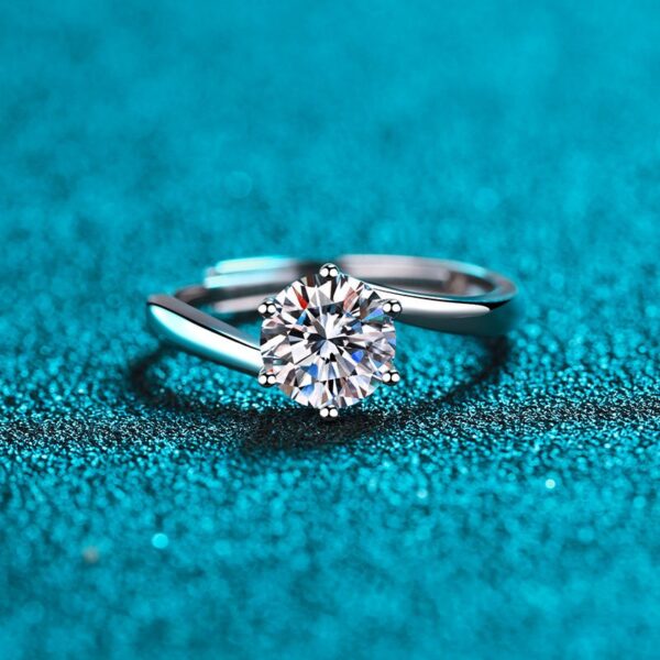 AZ231-J Designer Jewelry Have Mutual Affinity 18K White Gold VVS1 D Color 0.5/1CT Moissanite Female Rings Wedding Accessories for Women