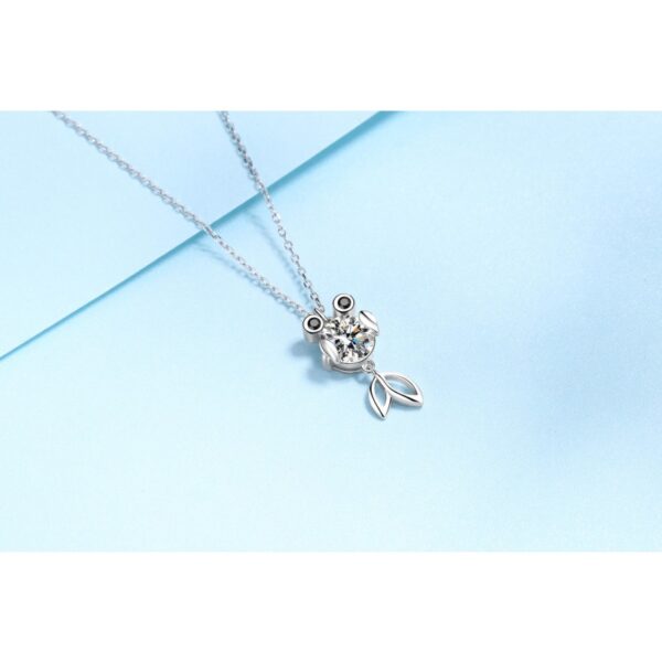 AZ036-X Butterflykiss 0.8 Carat Moissanite Necklace For Women Sparkling Diamond Pendant Solid Silver 925 Jewellery Luxury Party Jewelry