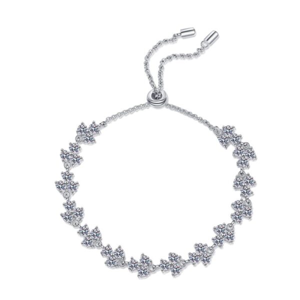 AZ629-S Fashion Fine Luxury Classic 1ct Moissanite Letter I LOVE YOU Heart Bracelets For Women s925 Silver Wedding Jewelry