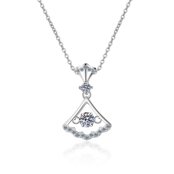 AZ025-X80F MoisaLuxe Official Store Moissanite Plata Sterling 925 Silver Swan Necklace Simulation Drill Pendant Necklace For Women Jewelry