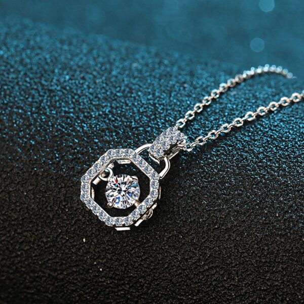 AZ045-X 2 Carat D Moissanite Drop Necklaces 18k Gold Plated Diamond Pendant Original Real 925 Silver Chain Fine Jewelry for Women