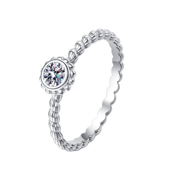 AZ348-J Oval Cut 0.3CT D Color lab Moissanite Rings for Women Lab Diamond Wedding Promise Band S925 Sterling Silver Jewelry GRA