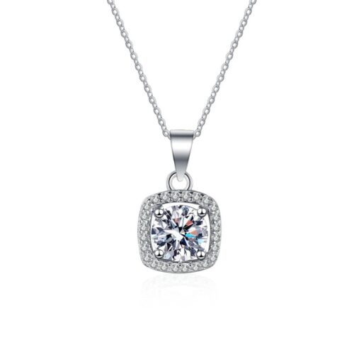 AZ424-X MoisaLuxe Official Store GRA Moissanite Plata Sterling 925 Silver Pendant V-shaped Micro-inlaid Necklace Clavicle Chain Items