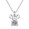 AZ032-X Fashion luxury 0.5 CT Classic Moissanite Angle Wing Sunflower Necklace Women s925 Sterling Silver Party Jewelry
