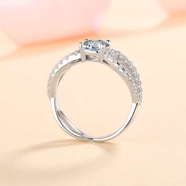 AZ351-J Lab Grown Diamond Women's Ring 925 Sterling Silver 1CT D VVS Diamond Mermaid Wedding Engagement Ring Anniversary Gift To Wife