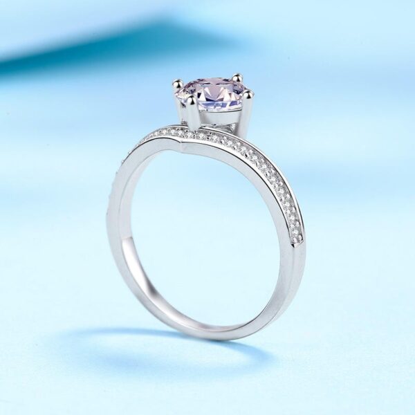 AZ352-J 1 carat moissantie ring for Women wedding anniversary ring 100% 925 Sterling Silver Ring
