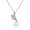 AZ844-X Fashion Luxury Classic Moissanite Diamond-set Pearl Design Circle Necklace For Women 925 Silver Party Jewelry Gift