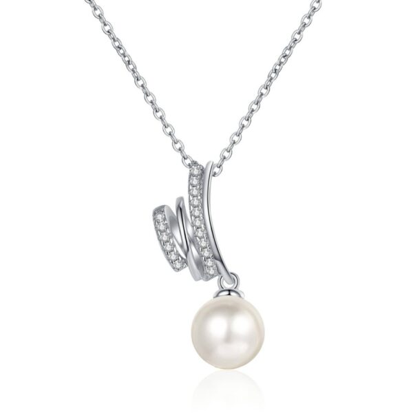 AZ844-X Fashion Luxury Classic Moissanite Diamond-set Pearl Design Circle Necklace For Women 925 Silver Party Jewelry Gift