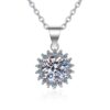 AZ221-X Fashion Trend Luxury Classic Moissanite Diamond-set 1ct Flower Necklace Women 925 Silver Party Charms Jewelry Gift