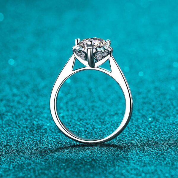 AZ215-J Moissanite Engagement Ring Open Ring Men and Women Models Pair Ring Classic Six-claw Couple Pair Ring