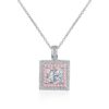 AZ807-X Fashion Trend Luxury Classic Moissanite Diamond-set 1ct Square Necklace Women 925 Silver Party Charms Jewelry Gift
