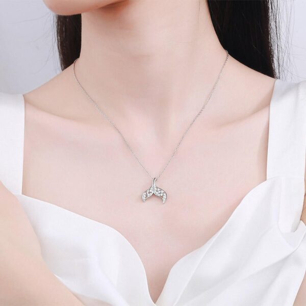 AZ518-X S925 Sterling Silver Collarbone Chain for Women 10mm Flawless Freshwater Pearl Moissanite Necklace for Women