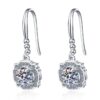AZ180-E Fashionable Ladies Moissanite Earrings Silver Jewelry Cute Tiny Clear Moissanite Drop Earrings Gift for Girls