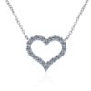AZ216-X PT950 Female Heart-Shaped Lady Pendant Short Section Lockbone Chain Pendant Moissanite Diamond Necklace Factory Direct Wholesale