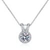 AZ847-X Fashion Trend Luxury Classic Moissanite Diamondset 1ct V Round Necklace Women 925 Silver Party Charms Jewelry Gift