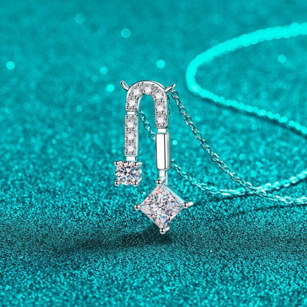 AZ929-X Platinum PT950 18K White Gold 1.3ct Moissanite Necklace Pendants for Women Hypoallergenic Luxury Jewelry