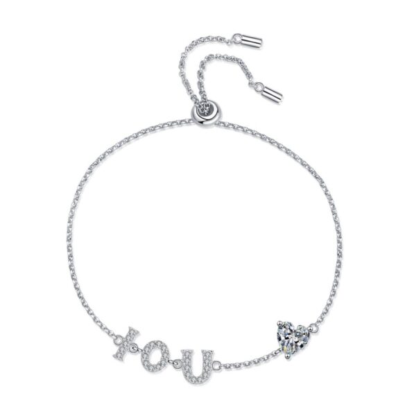 AZ439-S Luxury White Gold 18K 0.64ct Women All Chain Five Four-leaf Clover Micro-inlaid Moissanite Bracelets Platinum Pt950 Fine Jewelry