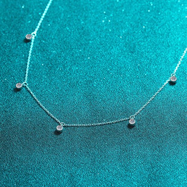 az653-x 18K White Gold Platinum PT950 1ct Moissanite Pendant for Women Fine Jewelry Art Deco Design