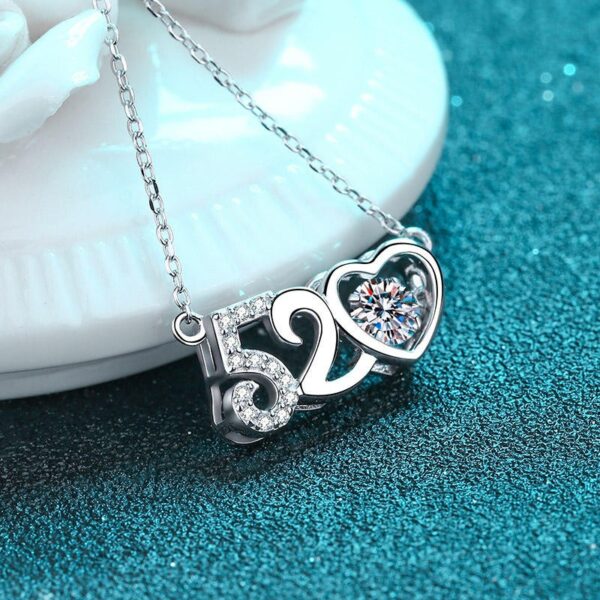 AZ438-X Platinum PT950 18K White Gold 0.28ct Moissanite Pendant for Women Luxury Celtic Knot Fine Jewelry