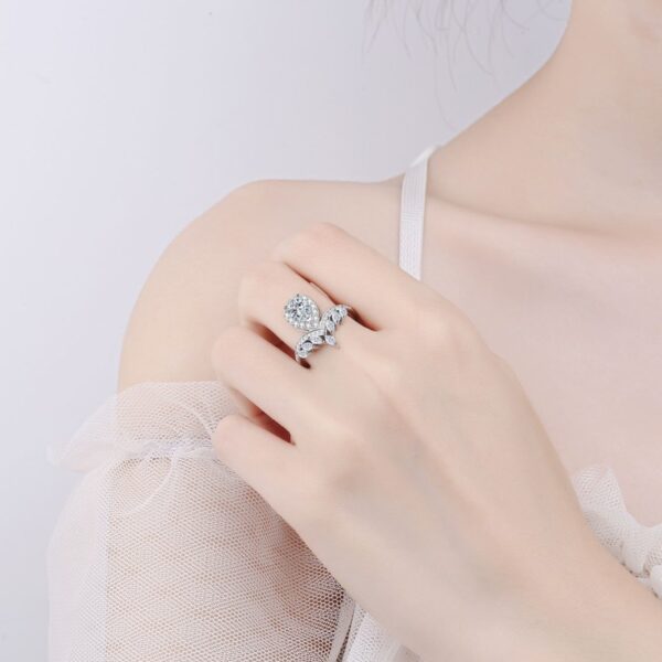 AZ404-J 925 Sterling Silver Lovers Wedding Frosted Rings For Men Top Quality 1ct VVS1 D Moissanite Engagement Fashion Jewelry