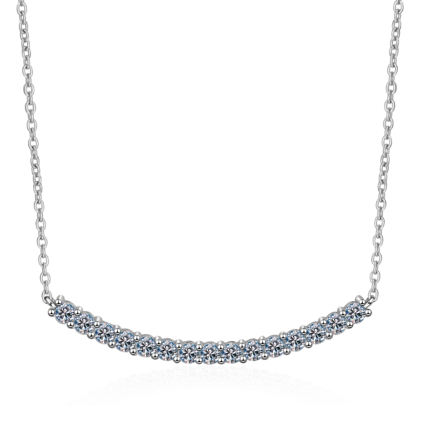 AZ105-X Platinum PT950 18K White Gold 0.5ct Moissanite Luxury Necklace Pendant for Women Jewelry Dainty Everyday Wear