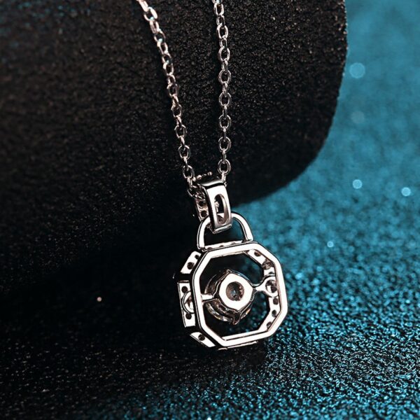 AZ045-X 2 Carat D Moissanite Drop Necklaces 18k Gold Plated Diamond Pendant Original Real 925 Silver Chain Fine Jewelry for Women