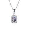 AZ651-X MoisaLuxe Official Store Moissanite Plata Sterling 925 Silver ITriangular Inlaid Moissanite Pendant Necklace For Women Jewelry