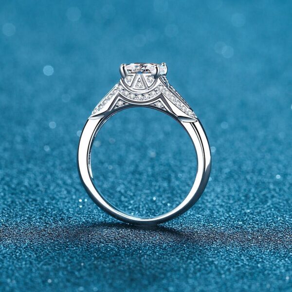 AZ539-J 2ct Square Shape Moissanite Ring for Charm Lady 925 Sterling Silver Luxury Wedding Ring Fine Jewelry Wholesale Gift