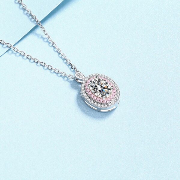 AZ806-X Moissanite Necklace Never Fade Moissanite Pendant Yellow Gold 18k Mossanite Diamond Necklace 925 Certified Sterling Silver Women