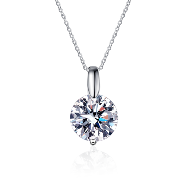 AZ389-X New 925 Sterling Silver Women Simulated Diamond Necklace Moissanite Pendant Necklace Wholesale Fine Jewelry Ins Style
