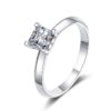 AZ540-J GBA Certified 1ct 2ct D Color Moissanite Oval Engagement Ring S925 Silver Irregular Oval Wholesale for Women Anniversary