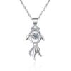 AZ186-X Platinum PT950 18K White Gold 1ct Moissanite Necklaces Pendant for Women Luxury Gift Packaging Jewelry